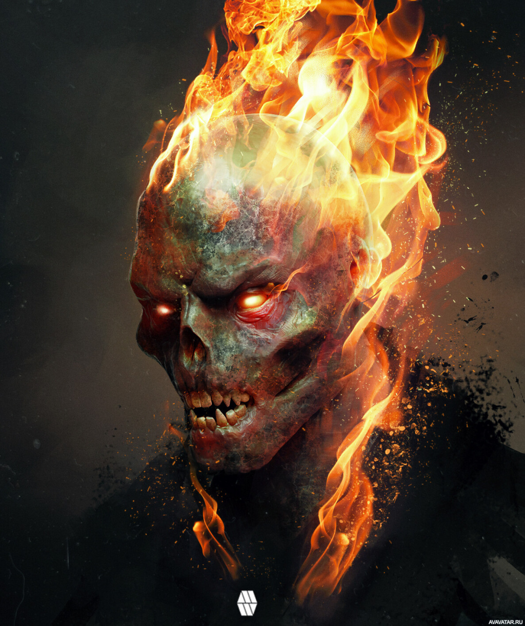 Голова спектрального пламени Ghost Rider представлен публике