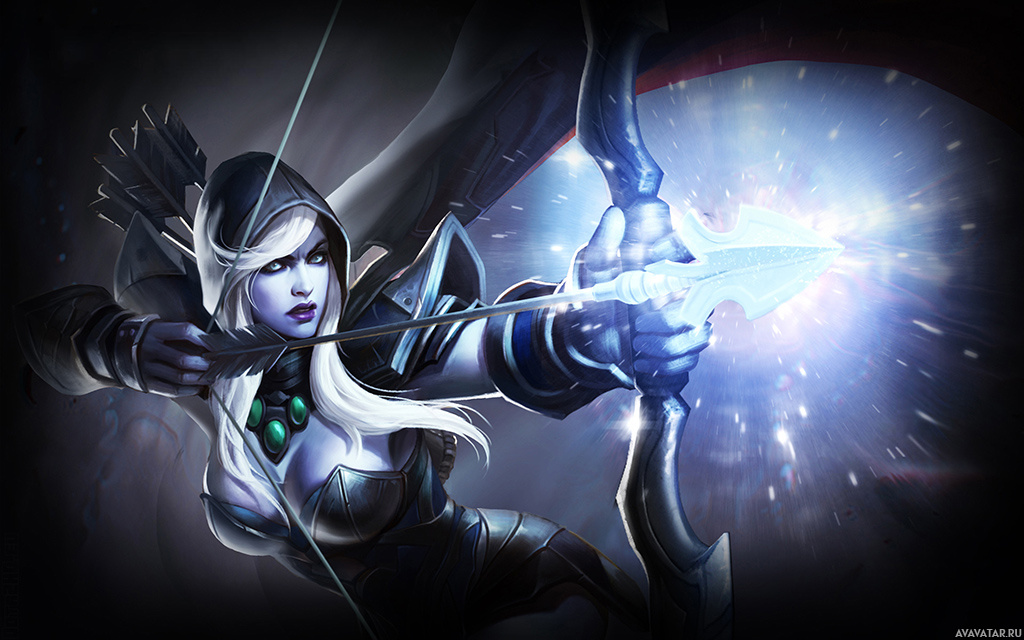 Dota 2's Drow Ranger в действии