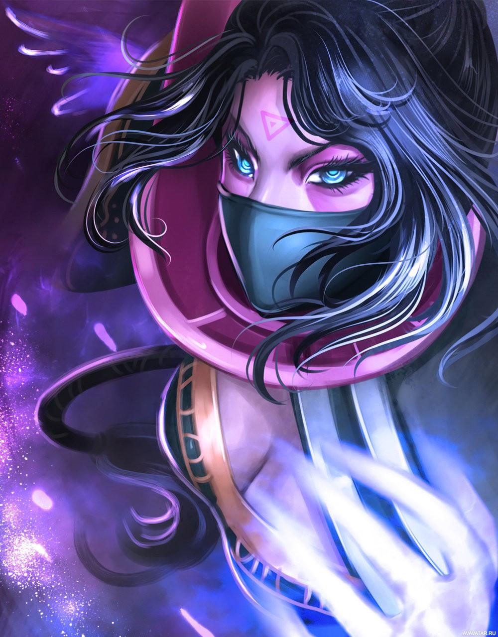 Templar Assassin из Доты 2 с красивыми голубыми глазами | Картинка на аву