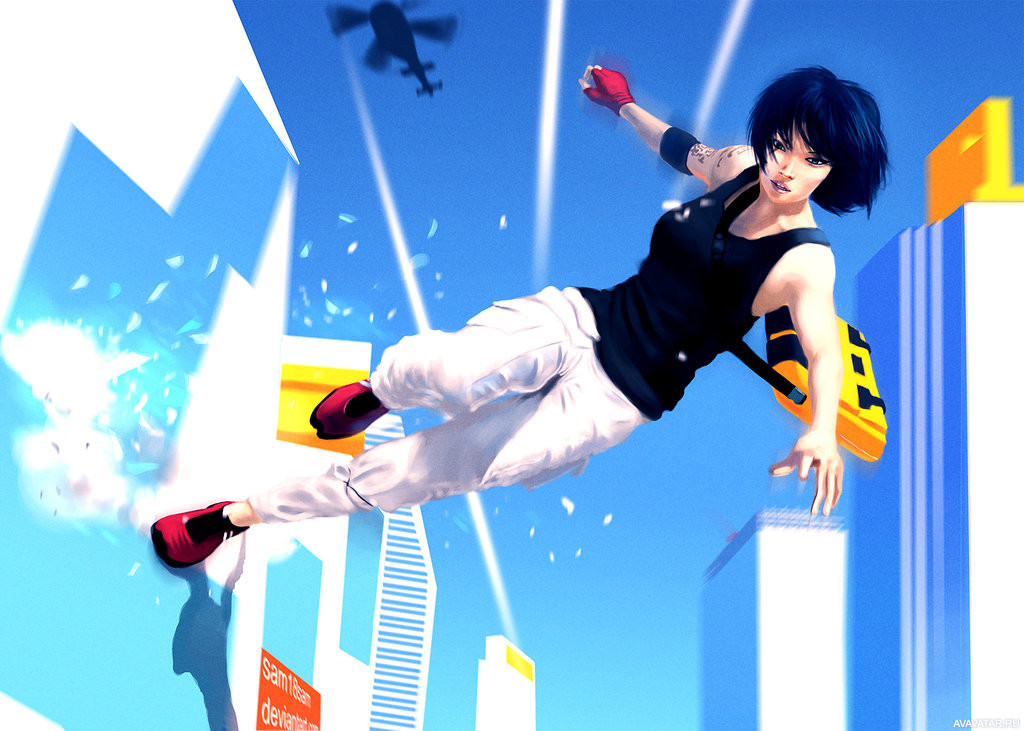 Как нарисовать фейт из игры mirrors edge