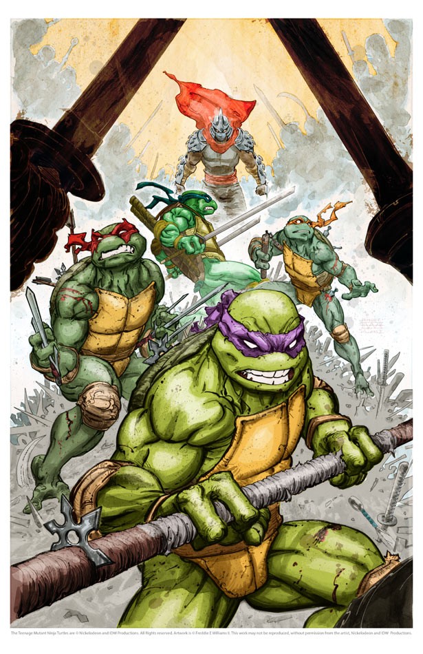 Страница комиксов Teenage Mutant Ninja Turtles