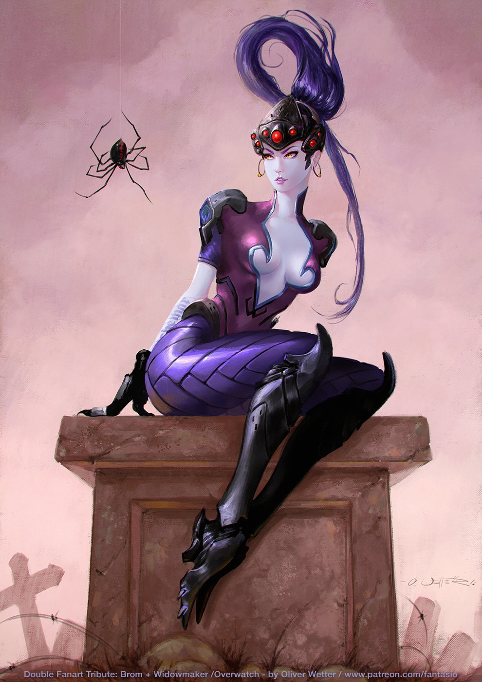 Widowmaker в фиолетовом костюме